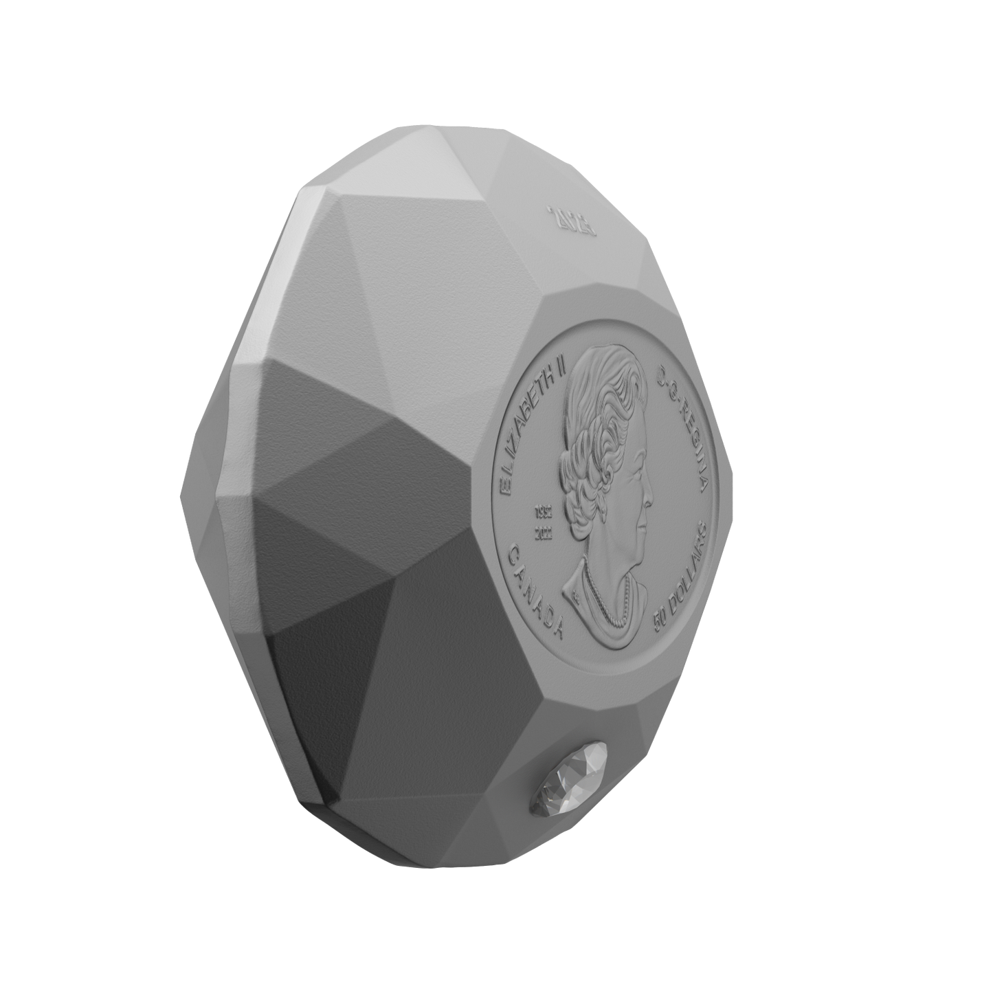 2023 Canada $50 Forevermark Black Label Oval Diamond-Shaped Fine Silver (No Tax)