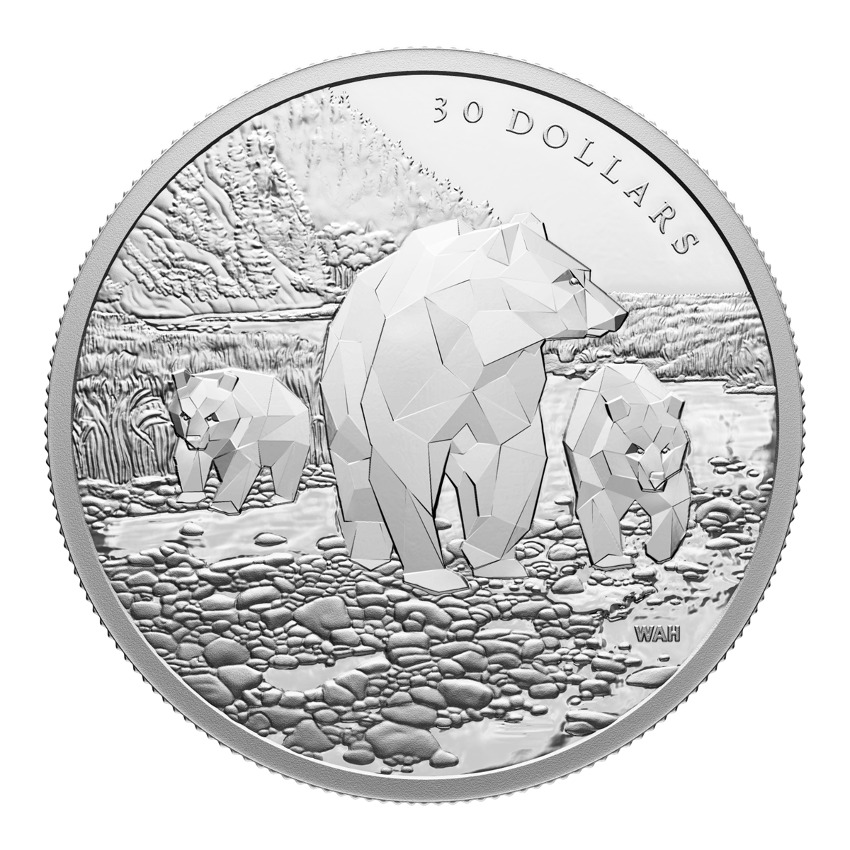2023 Canada $30 Multifaceted Animal Family: Grizzly Bears Fine Silver (No Tax)