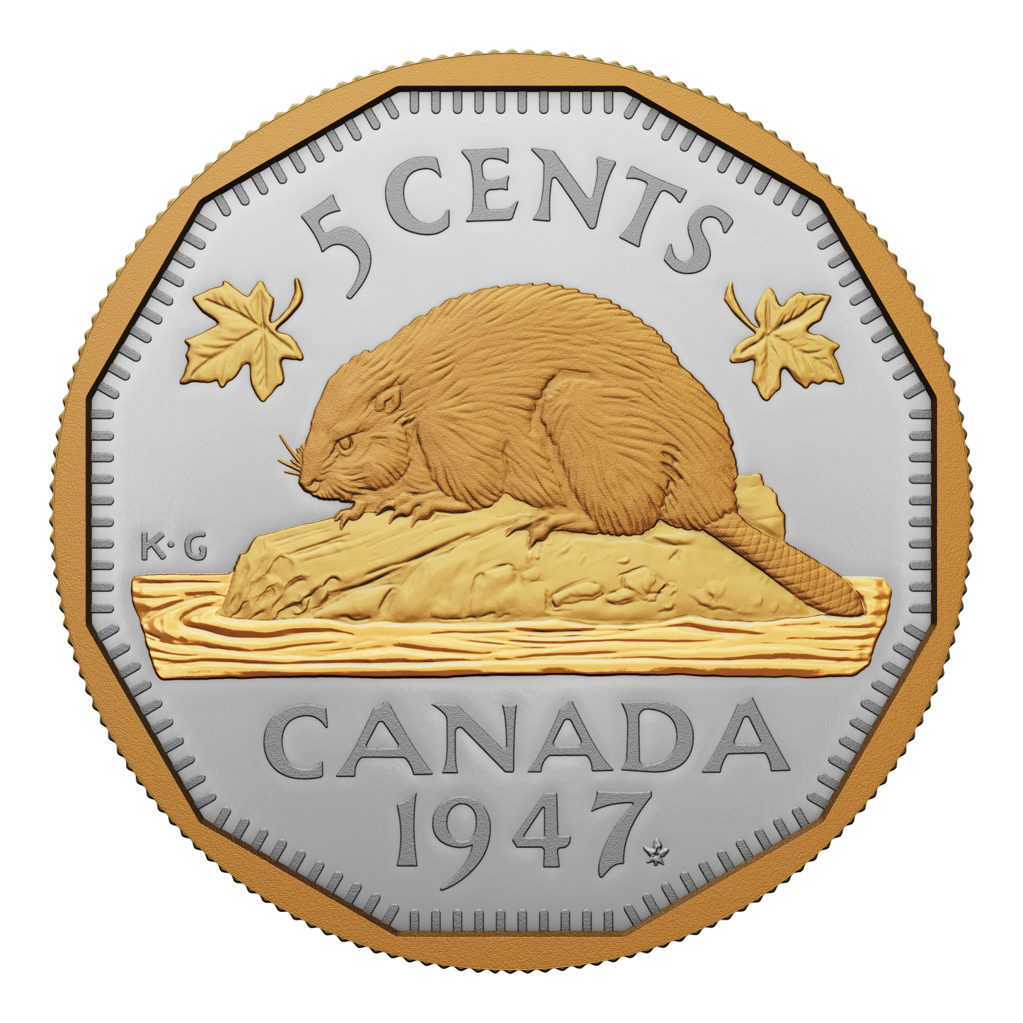 2023 Canada 5-cent 1947 Maple Leaf Mark Fine Silver (No Tax)