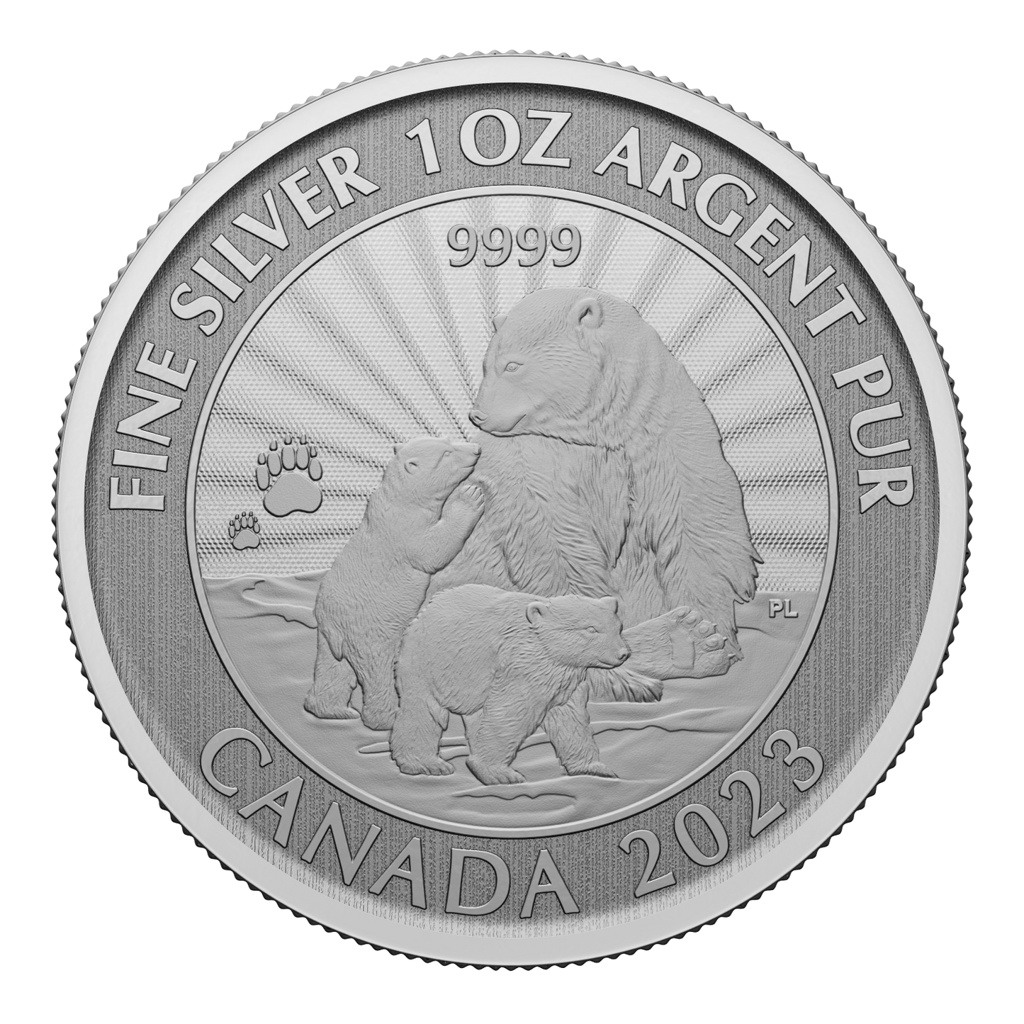 2023 Canada $5 The Majestic Polar Bear 1oz. 99.99% Pure Silver (No Tax)