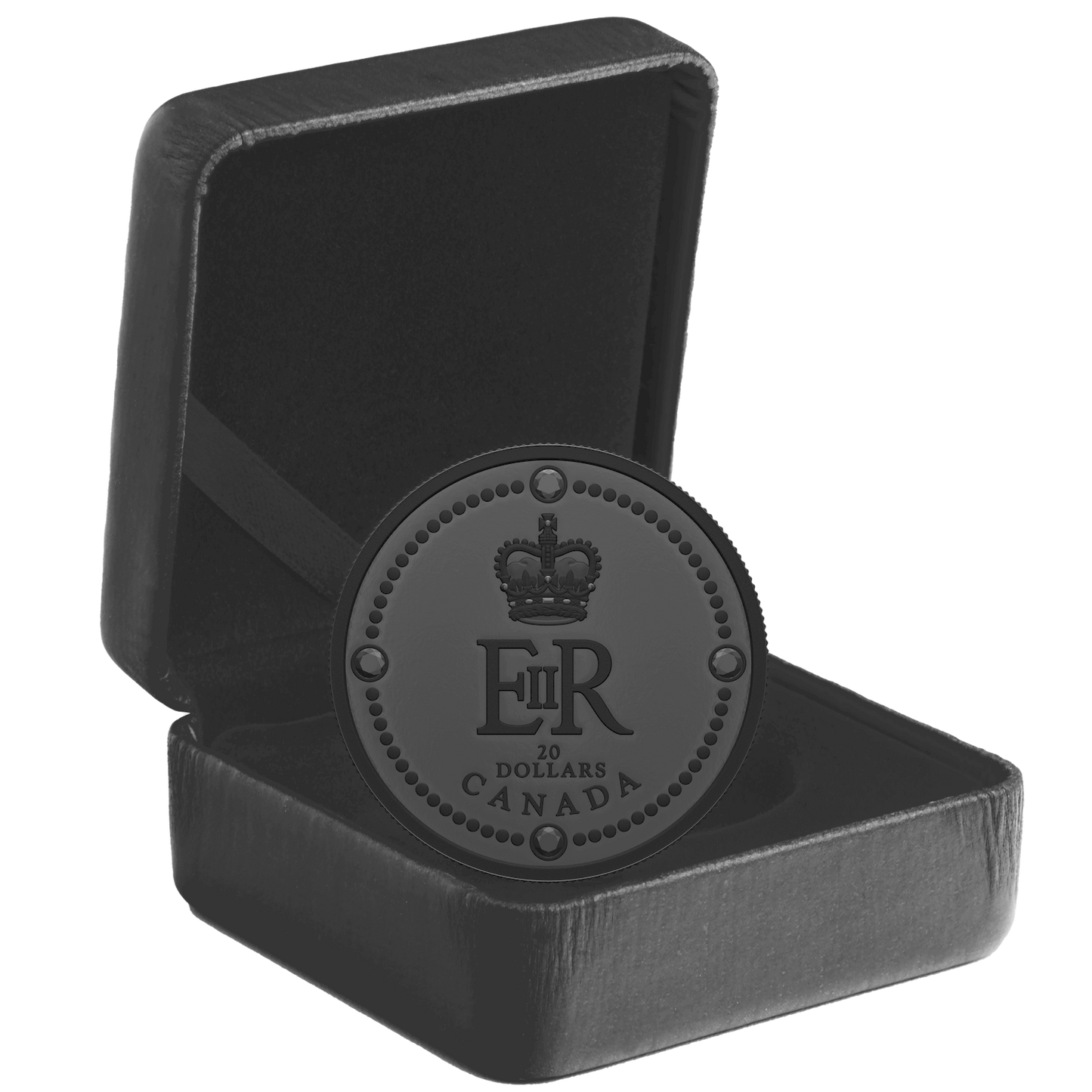 2022 Canada $20 Queen Elizabeth II's Royal Cypher Rhodium Plated Fine Silver (No Tax)