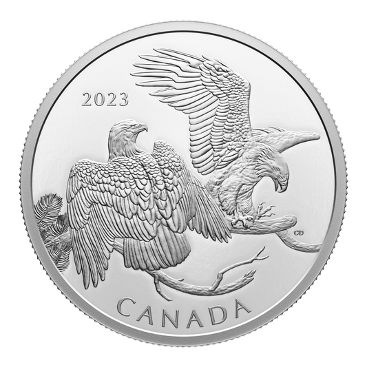 2023 Canada $30 The Striking Bald Eagle Fine Silver (No Tax)