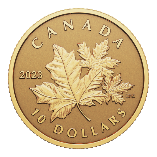 2023 Canada $10 Everlasting Maple Leaf 1/20oz. Pure Gold (No Tax)