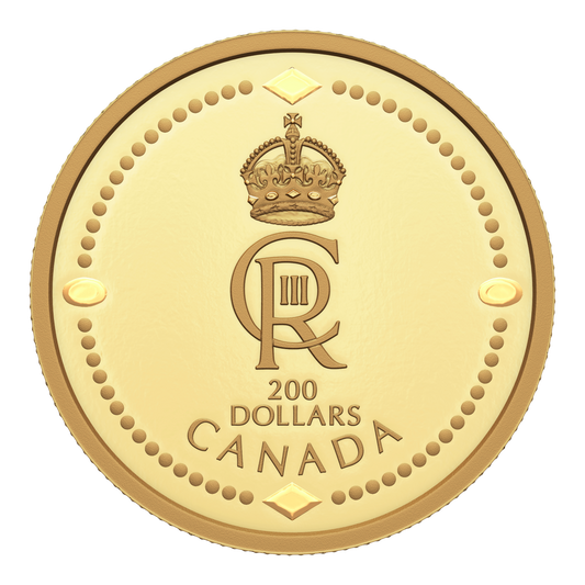 2023 Canada $200 His Majesty King Charles III's Royal Cypher 1oz Pure Gold (No Tax)