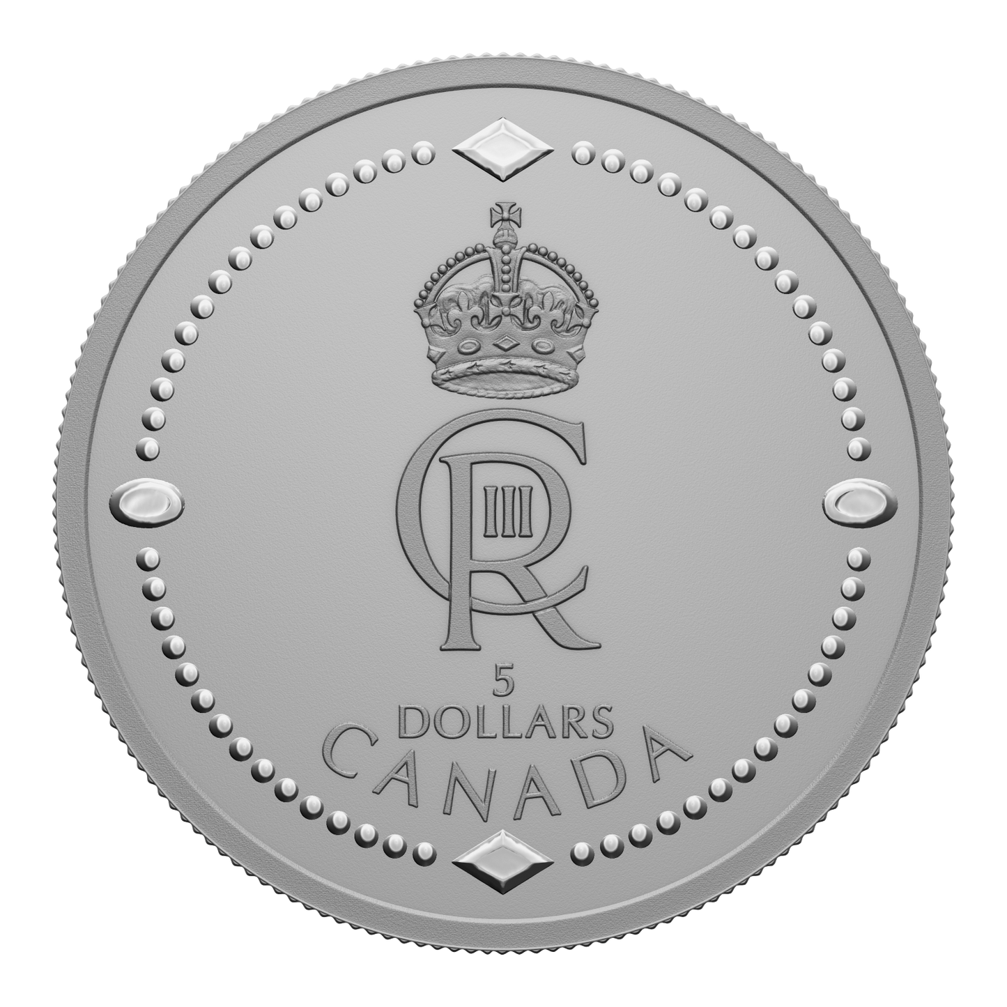 2023 Canada $5 His Majesty King Charles III's Royal Cypher Fine Silver (No Tax)