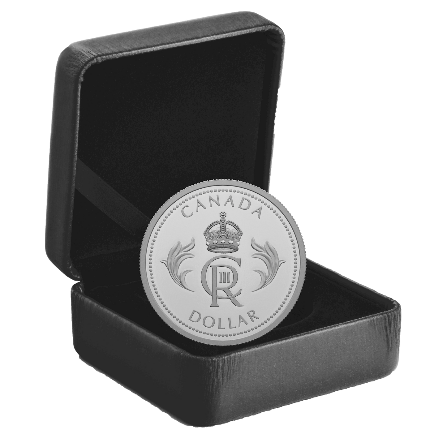 RDC 2023 Canada King Charles III's Royal Cypher Ltd Ed. Proof Silver Dollar (No Tax) Scratched capsule