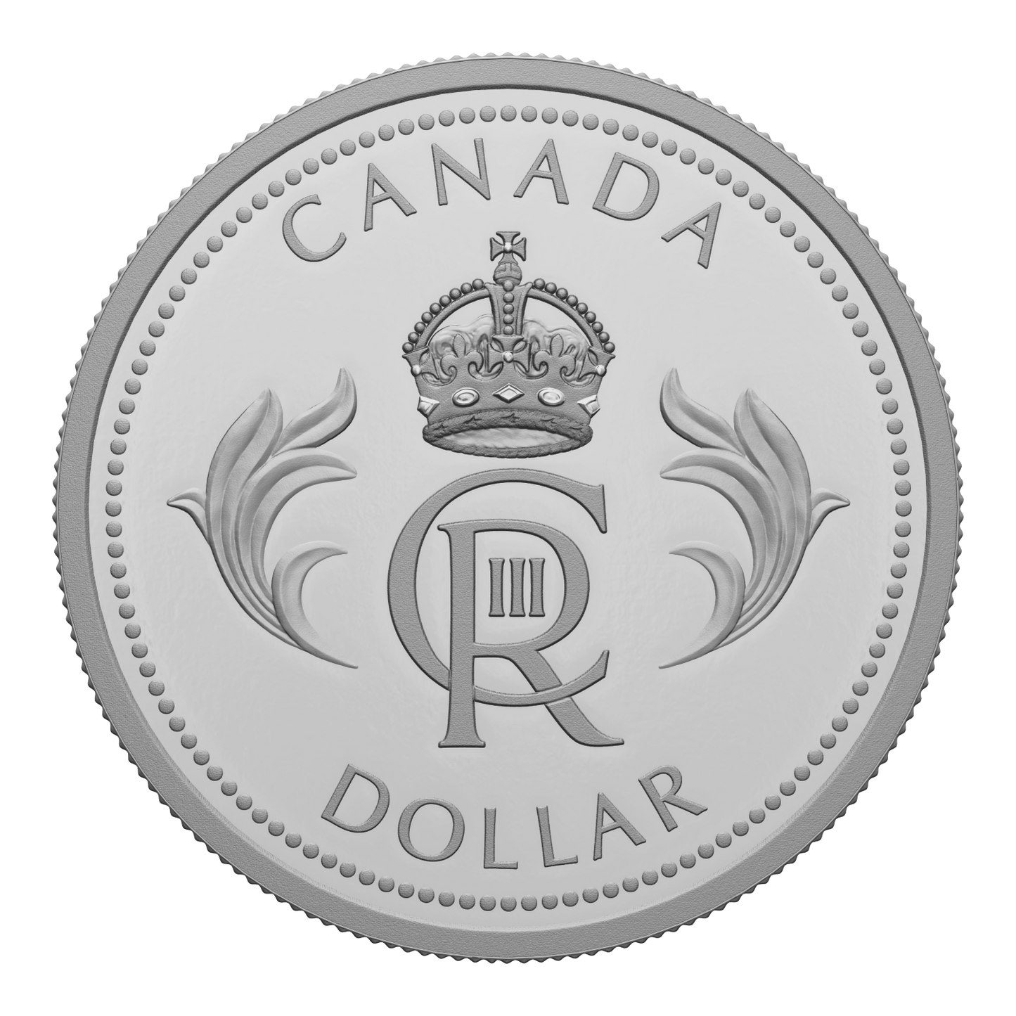 RDC 2023 Canada King Charles III's Royal Cypher Ltd Ed. Proof Silver Dollar (No Tax) Scratched capsule