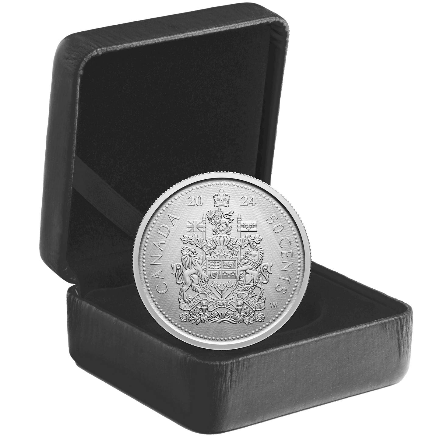 2024 Canada 50-cent Tribute: W Mint Mark - Coat of Arms Fine Silver (No Tax)