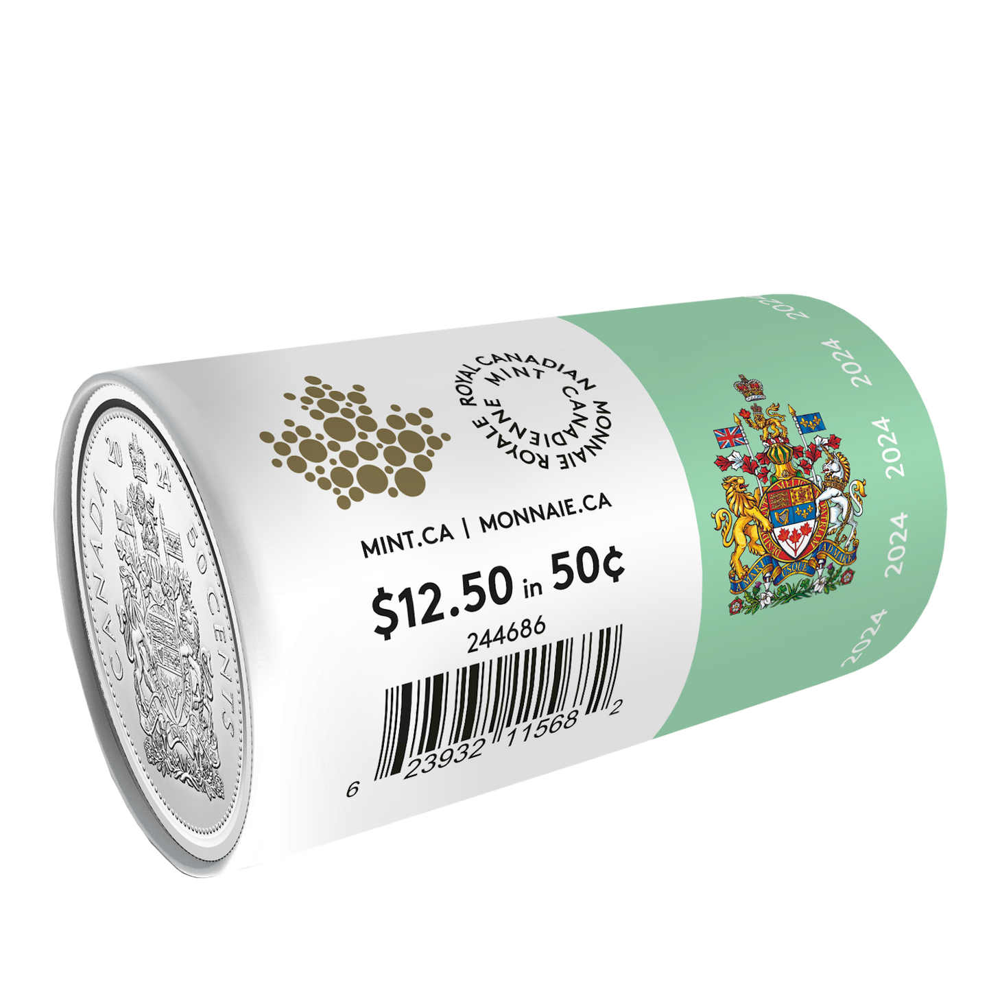 2024 Canada 50-cent Special Wrap Circulation Roll of 25pcs