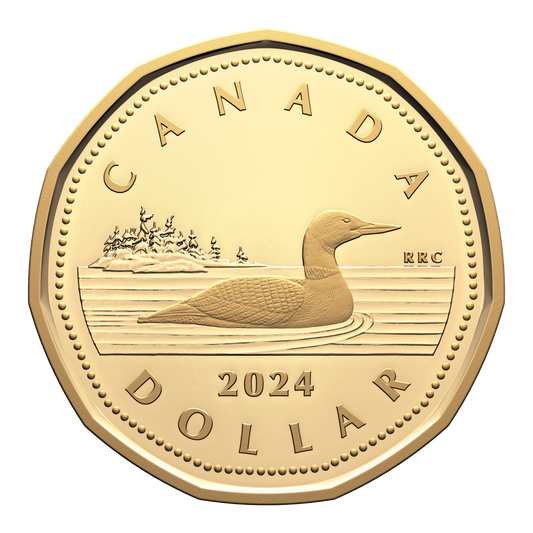 2024 Canada Loon Dollar Gold Plated Silver Proof (No Tax)