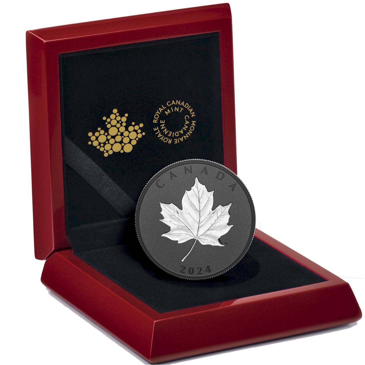 RDC 2024 Canada $50 Maple Leaves in Motion Fine Silver (No Tax) scuffed capsule