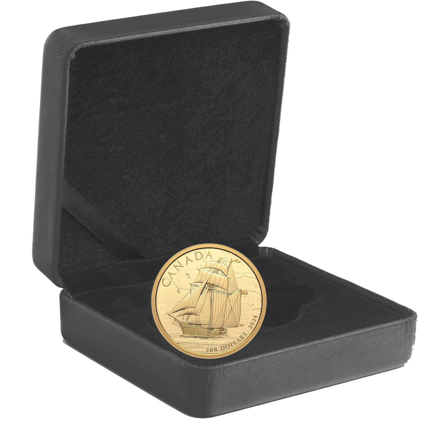 2024 Canada $200 Tall Ships: Topsail Schooner 1/2 oz. Pure Gold (No Tax)