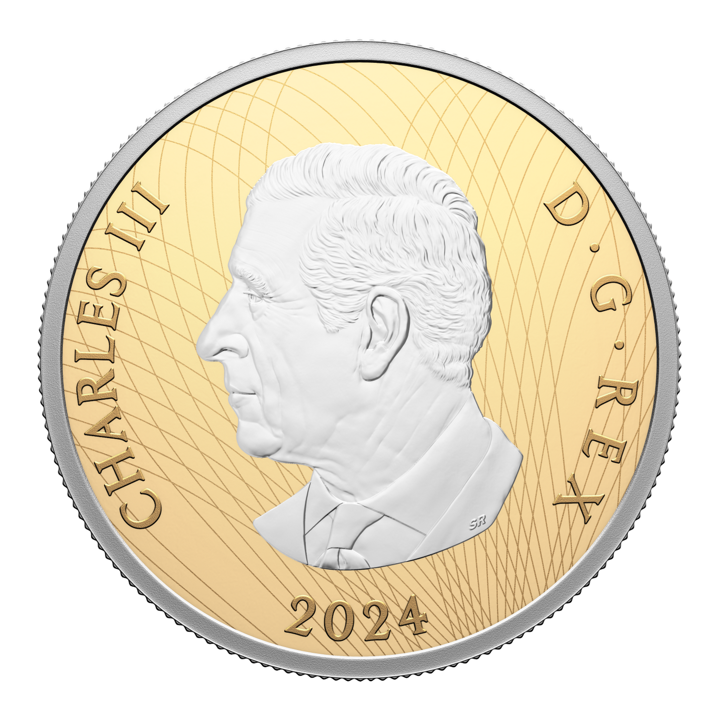 2024 Canada $20 Sapphire Jubilee Snowflake Brooch 2 oz. Fine Gold Coin