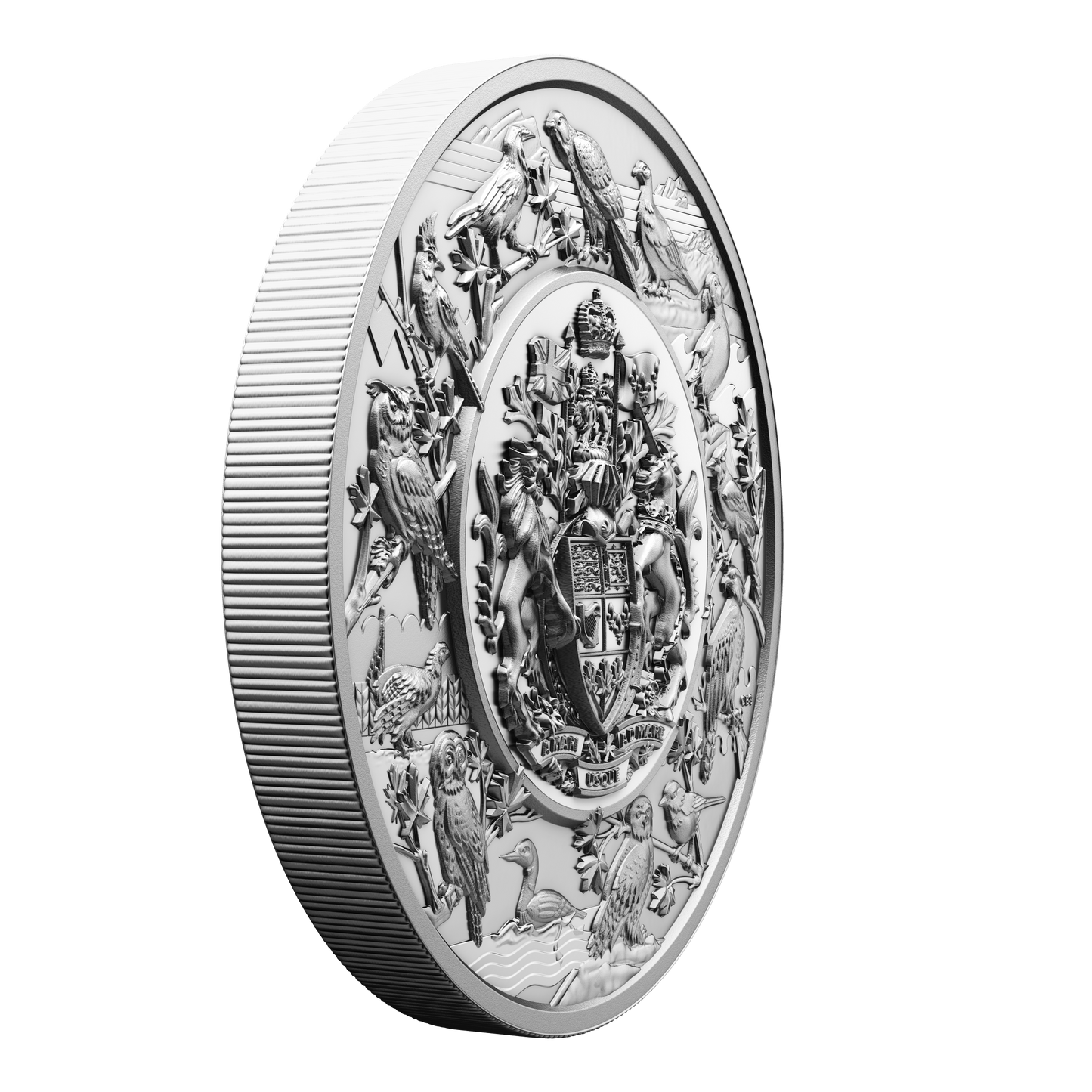 2024 $500 Heraldic Landscape: Birds of Canada 5 kilo Fine Silver (No Tax)