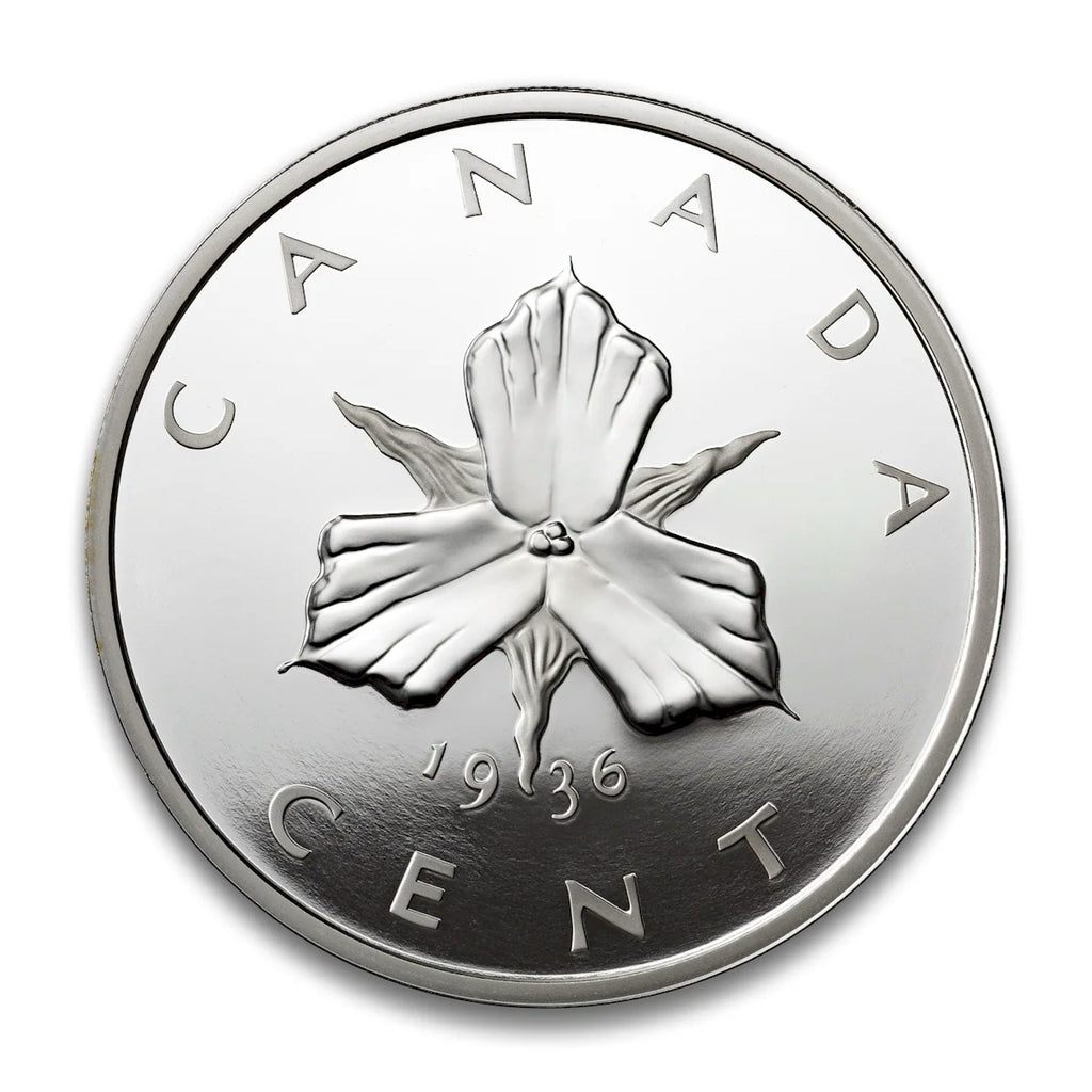 2024 Canada 1-cent Lost Designs from the Archives: Emanuel Hahn's Trillium 2oz. Fine Silver (No Tax)