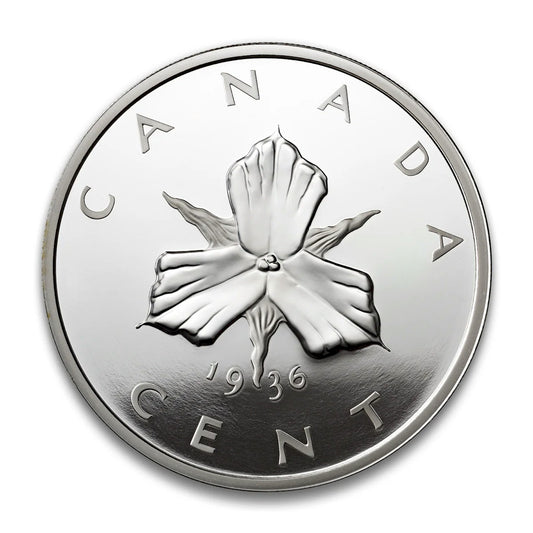 2024 Canada 1-cent Lost Designs from the Archives: Emanuel Hahn's Trillium 2oz. Fine Silver (No Tax)