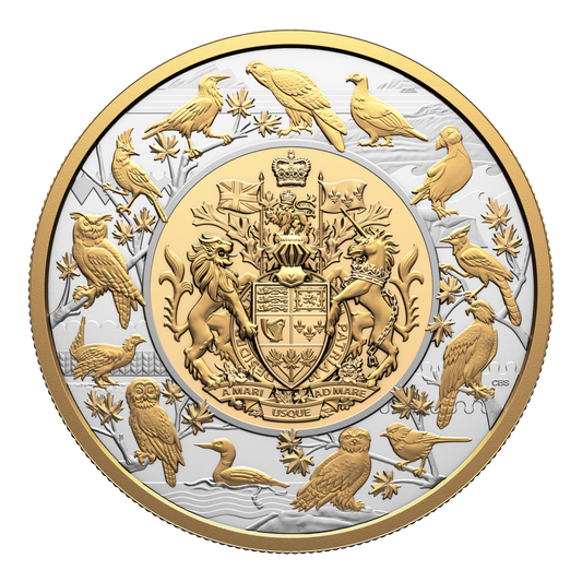 2024 $50 Heraldic Landscape: Birds of Canada Fine Silver (No Tax)