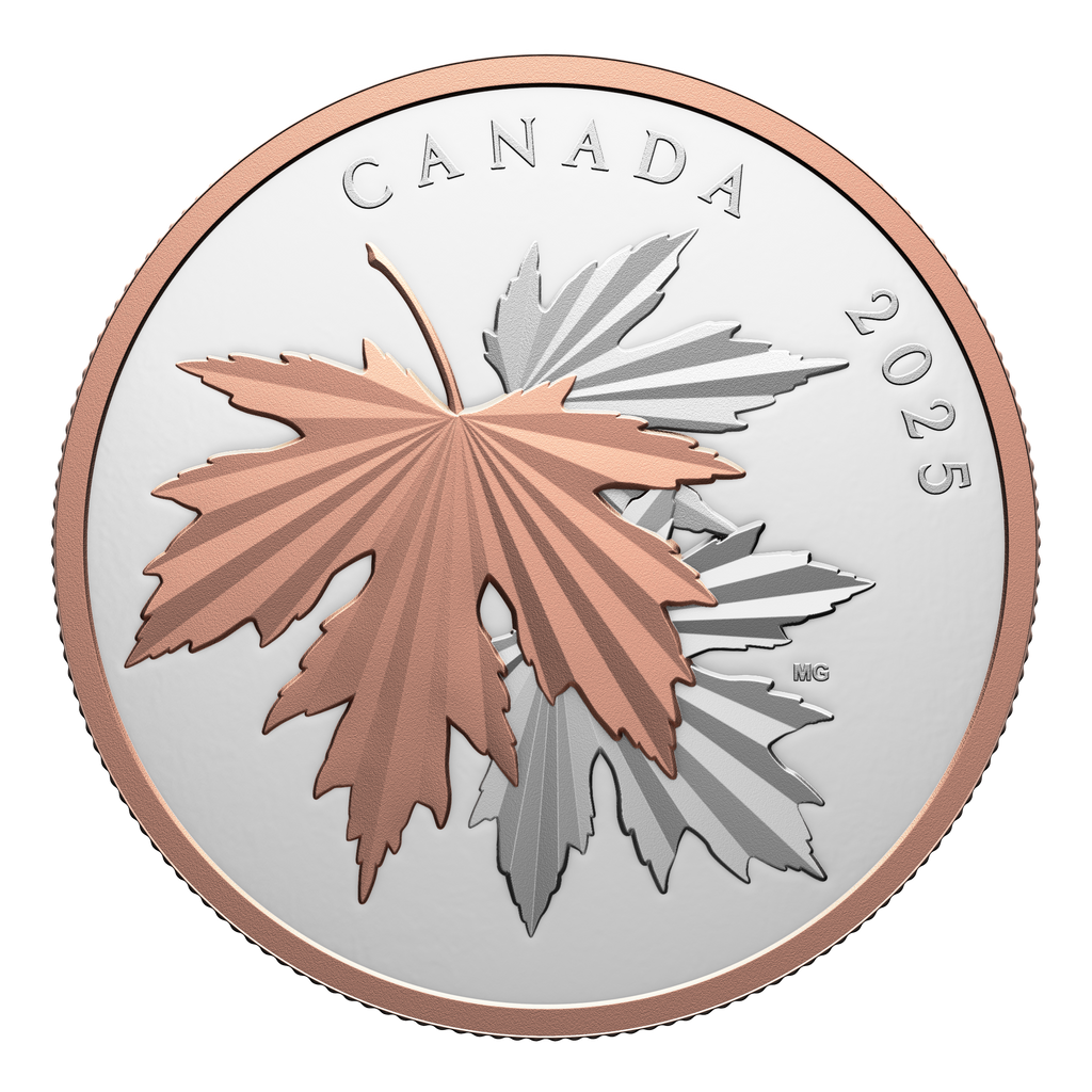 2025 Canada $100 Gleaming Maple Leaves 10oz Fine Silver (No Tax)
