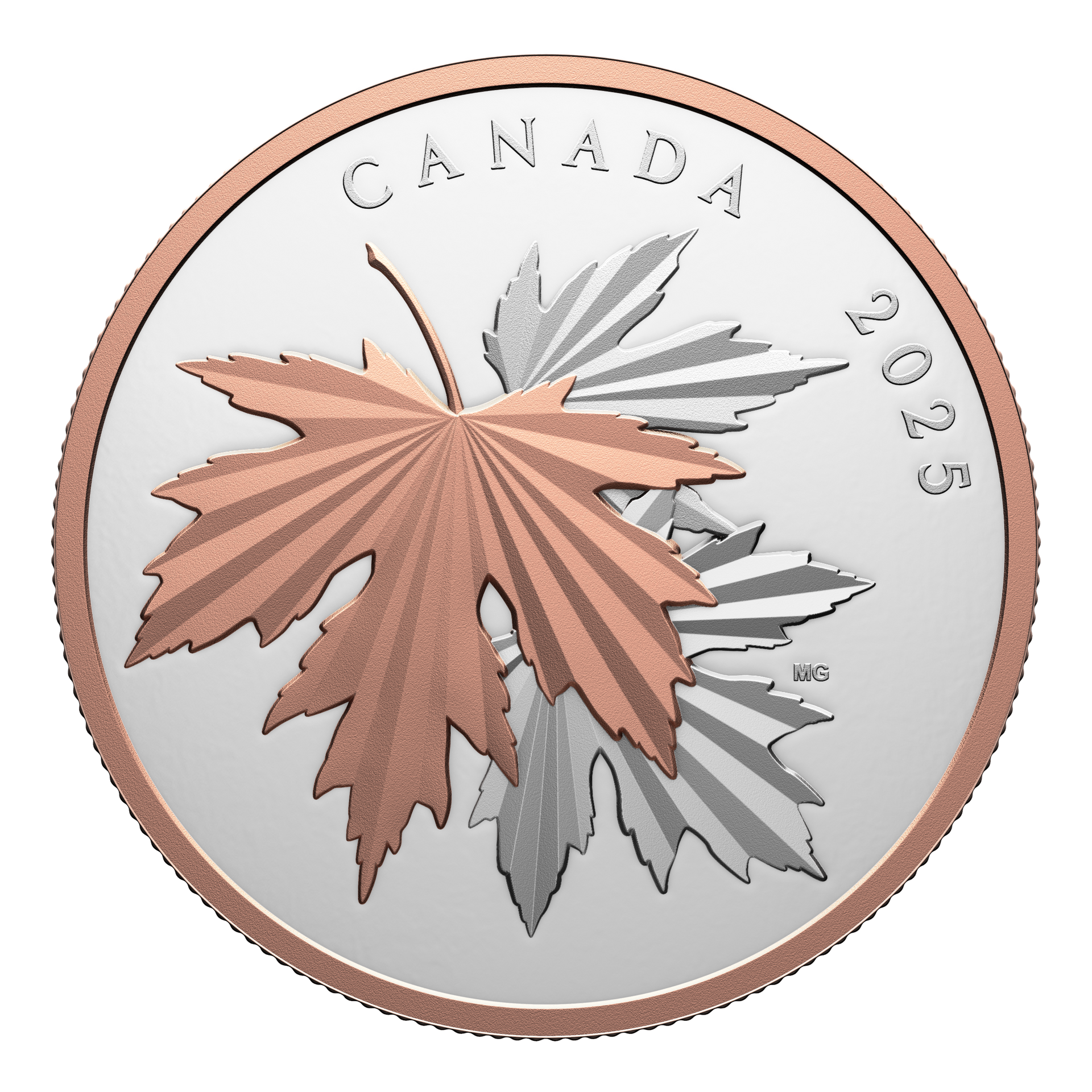 2025 Canada $100 Gleaming Maple Leaves 10oz Fine Silver (No Tax