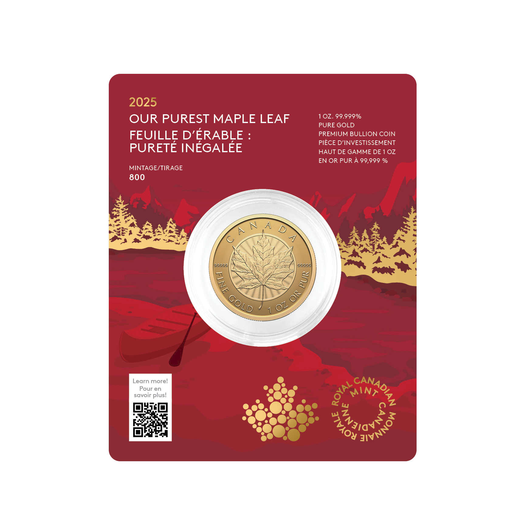 2025 Canada $200 Premium Bullion: Our Purest Maple Leaf 1oz