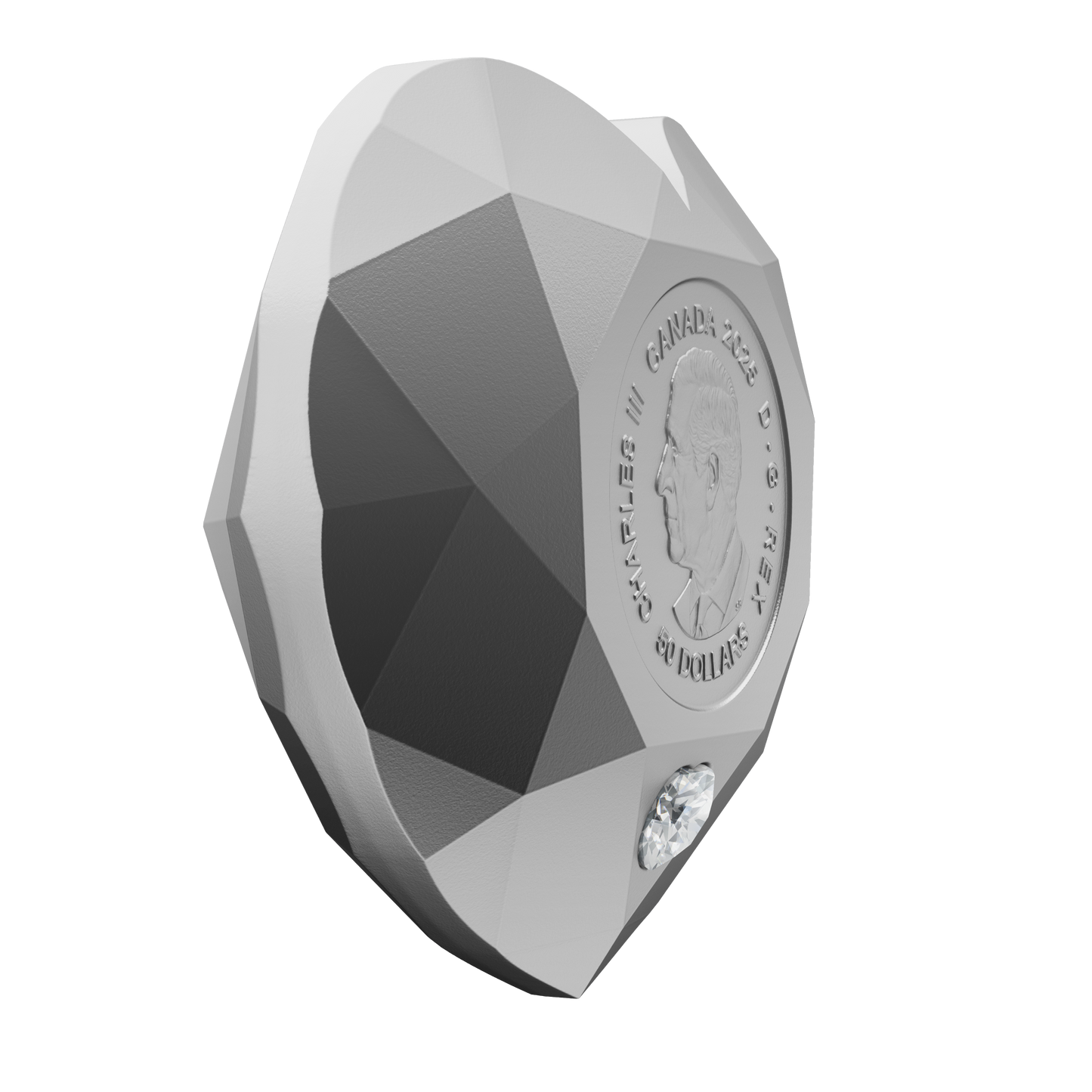 2025 Canada $50 Heart Diamond Fine Silver Diamond Shaped Coin (No Tax)