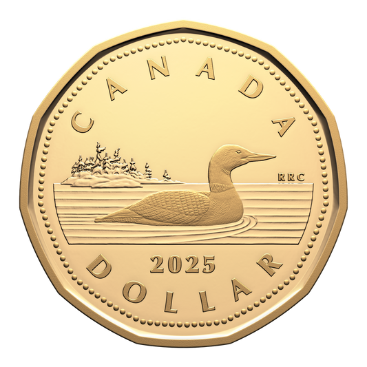 2025 Canada Loon Dollar Gold Plated Silver Proof (No Tax)