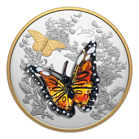 (Pre-Order) 2025 Canada $125 Murano Monarch Butterfly Fine Silver Coin