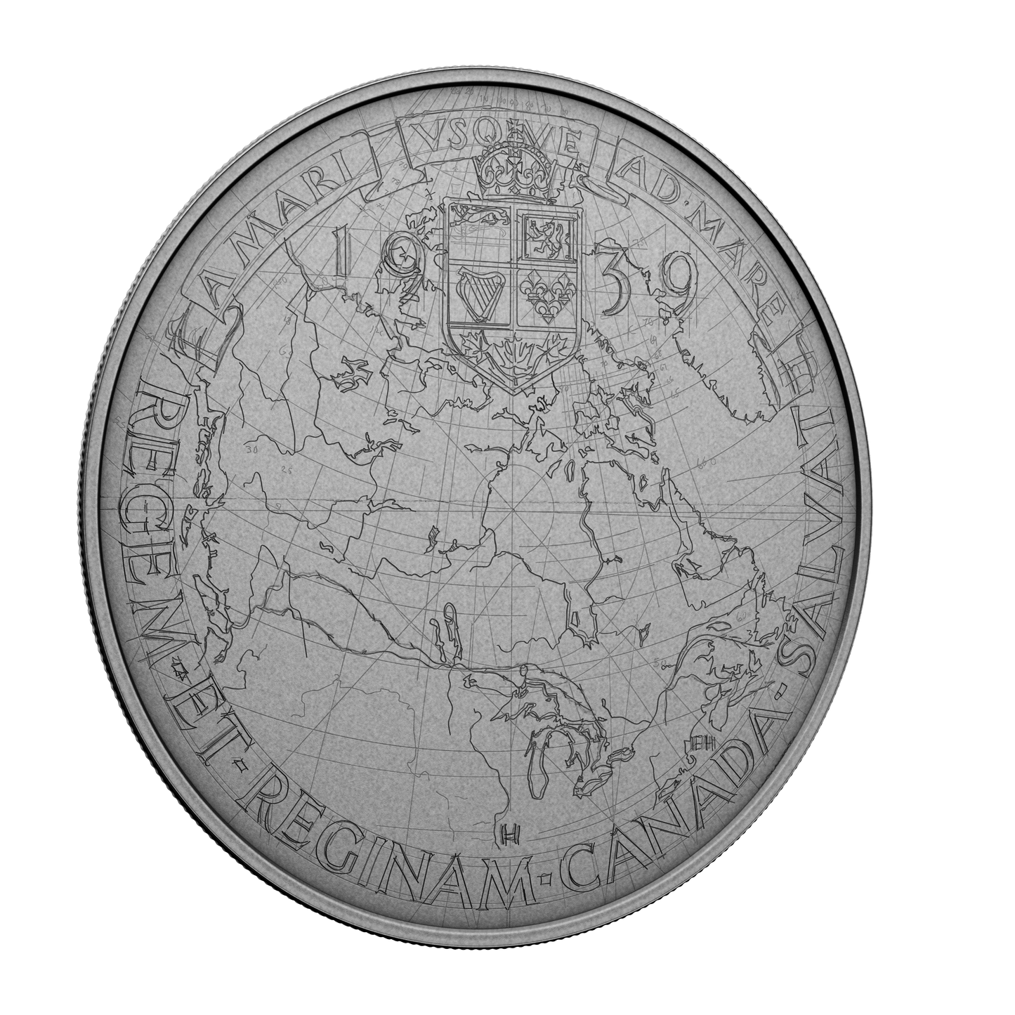 2025 Canada $50 Emanuel Hahn's Original Sketch: Royal Visit Fine Silver (No Tax)