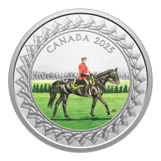 RDC 2025 Canada $20 RCMP Musical Ride Fine Silver Coin (No Tax) bent sleeve