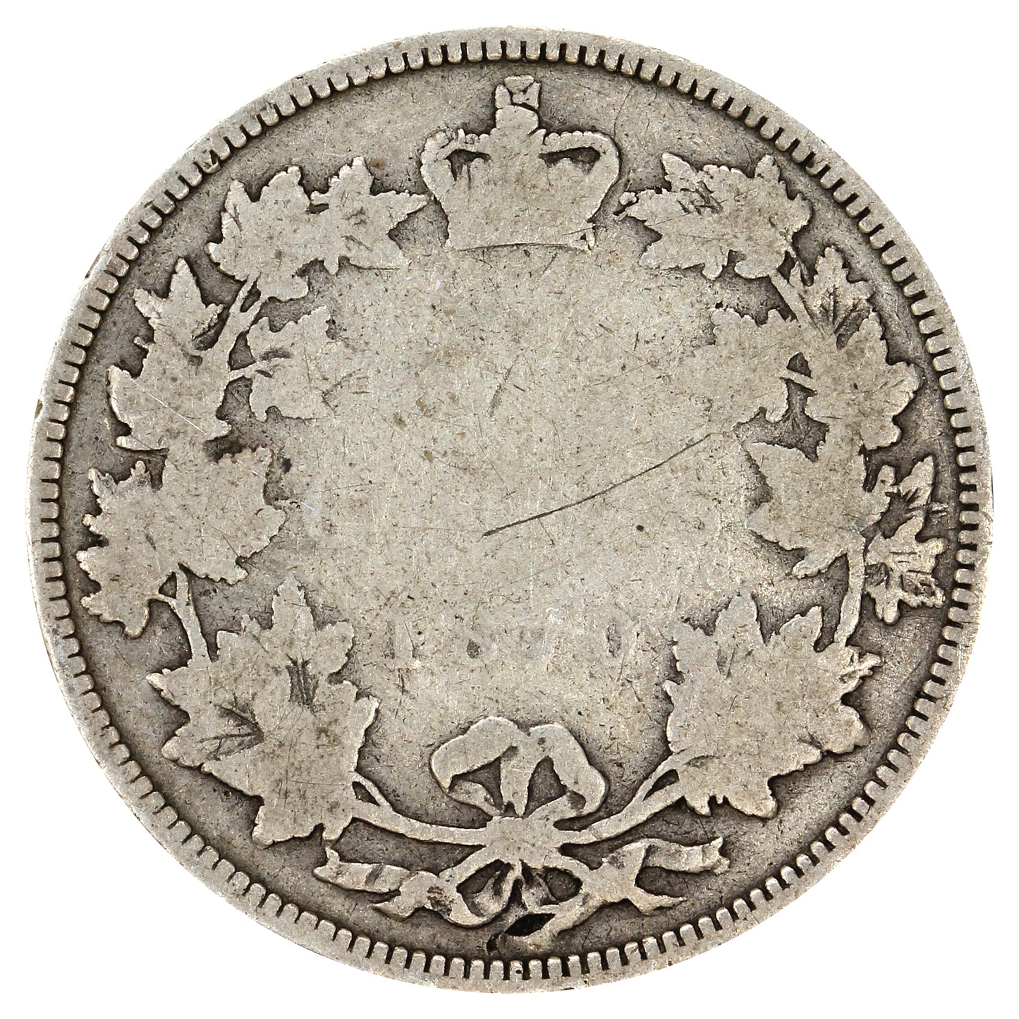 1870 Canada 25-cents About Good (AG3)