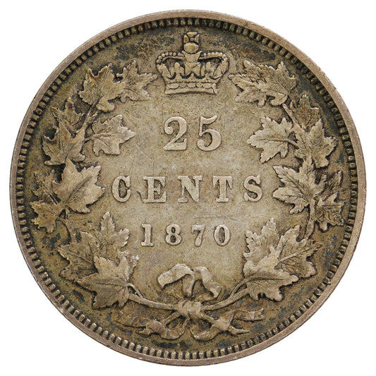 1870 Canada 25-cents Very Fine (VF20) $
