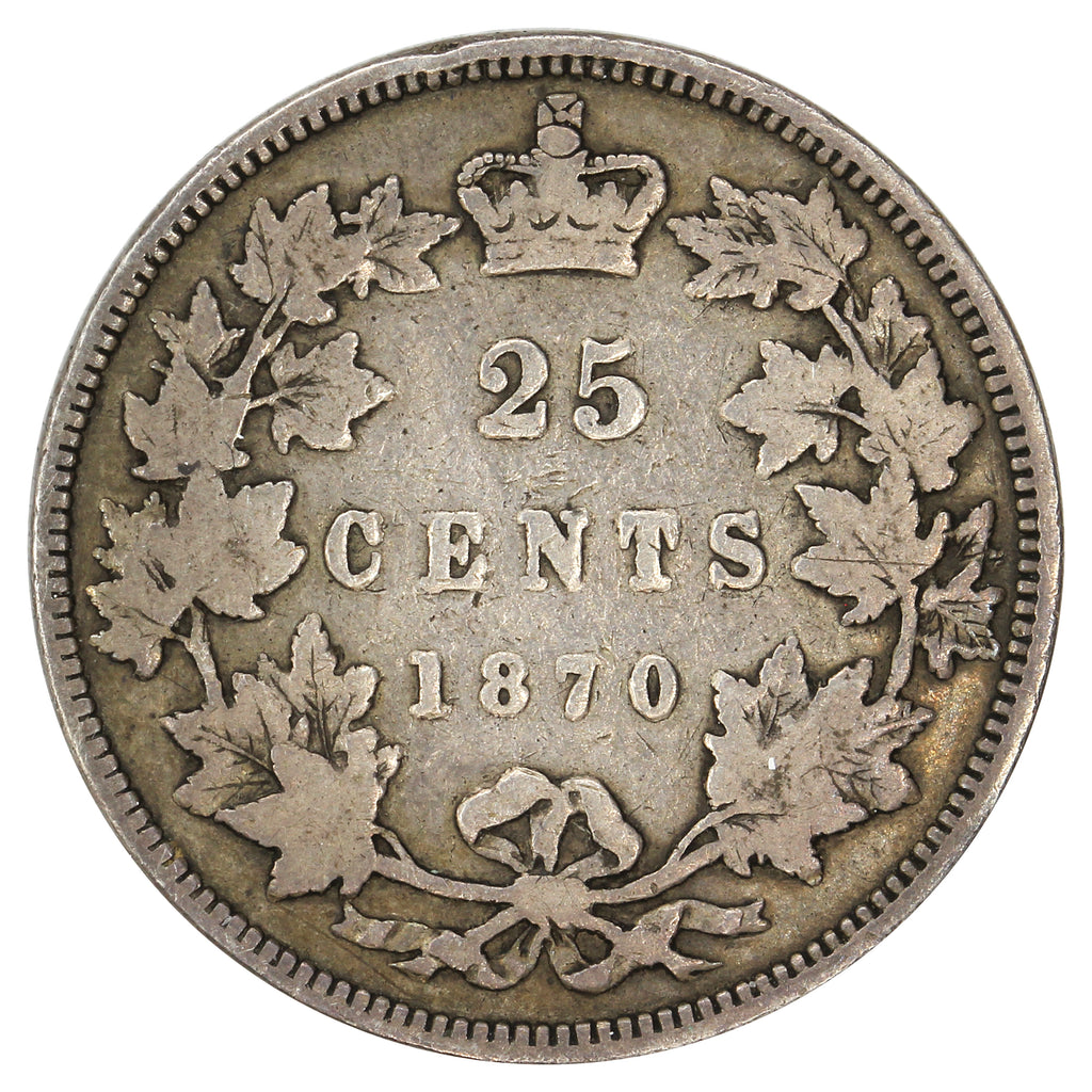 1870 Canada 25-cents Very Good (VG8)