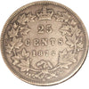 1872H Canada 25-cents F-VF (F15) $