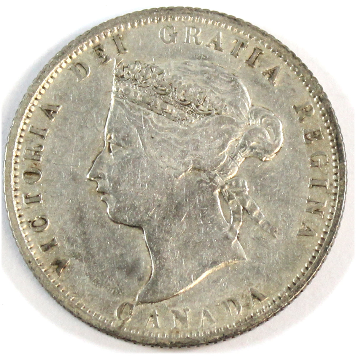 1872H Canada 25-cents Very Fine (VF-20) $