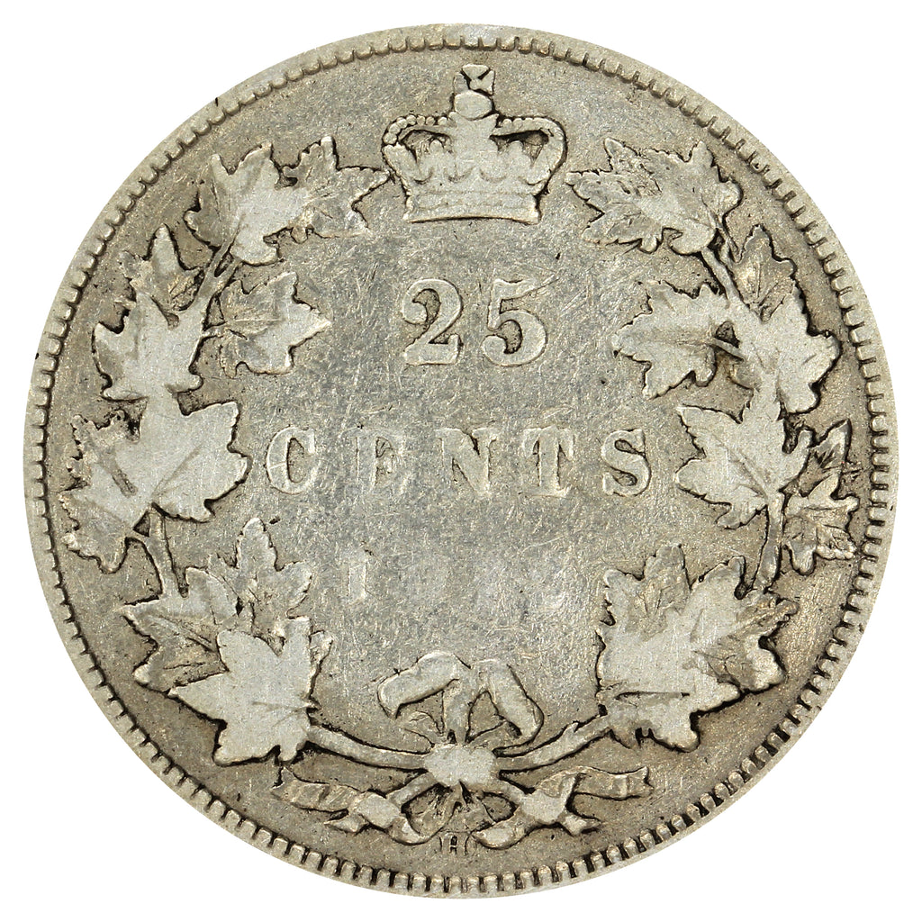 1872H Canada 25-cents Very Good (VG8)