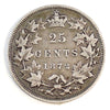1872H Canada 25-cents VG-F (VG10)