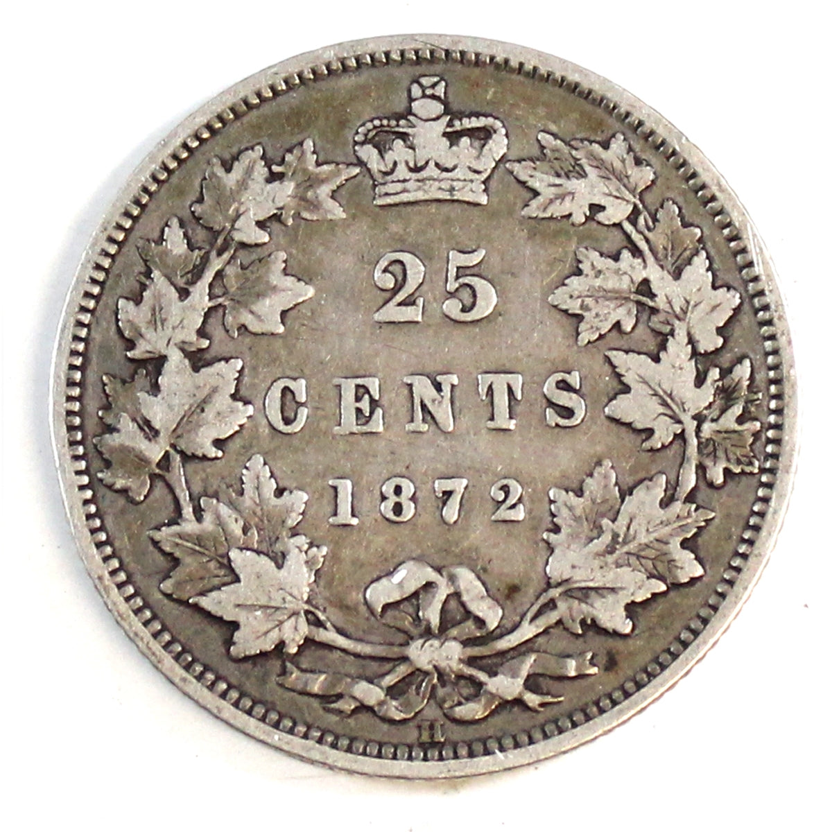 1872H Canada 25-cents VG-F (VG10)