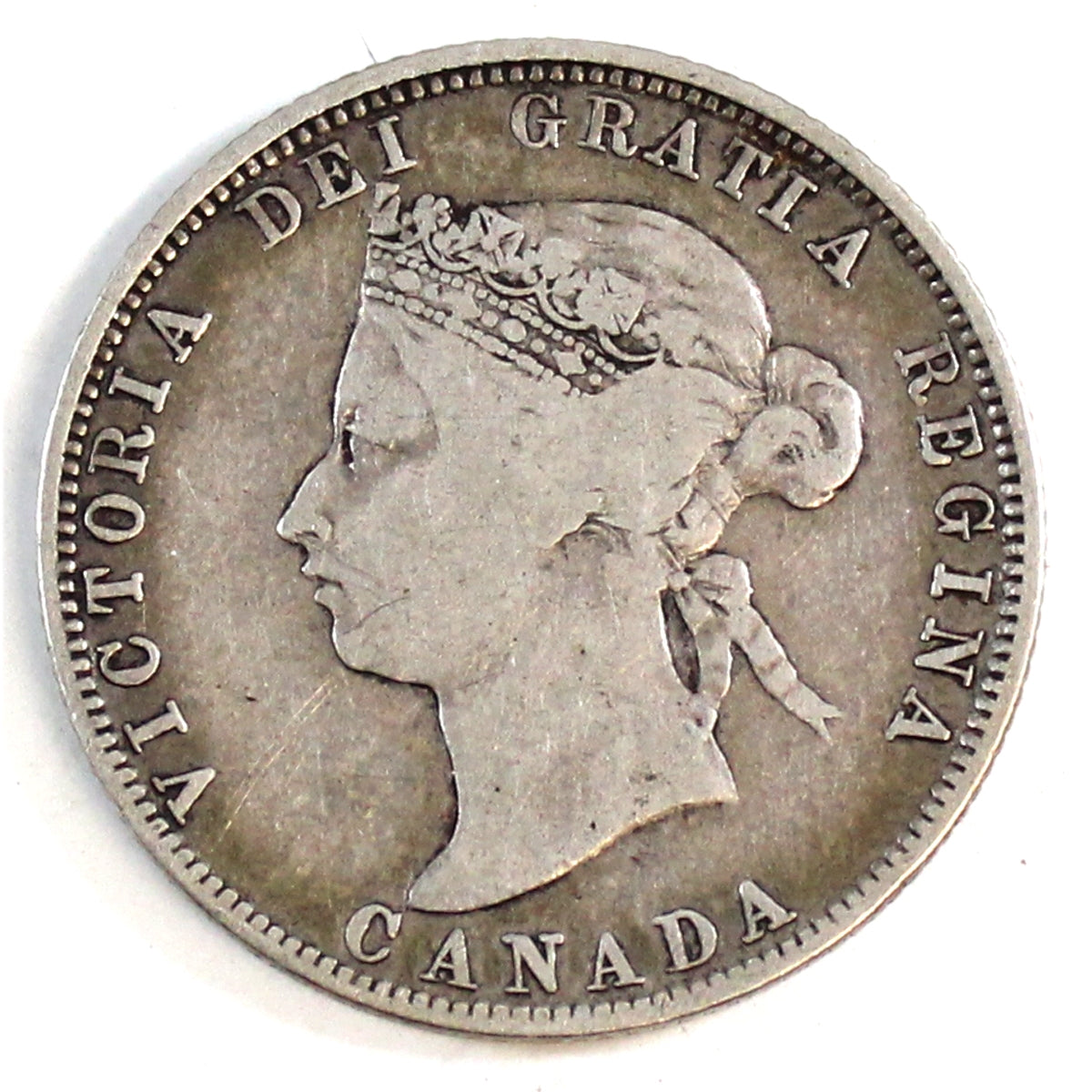 1872H Canada 25-cents VG-F (VG10)