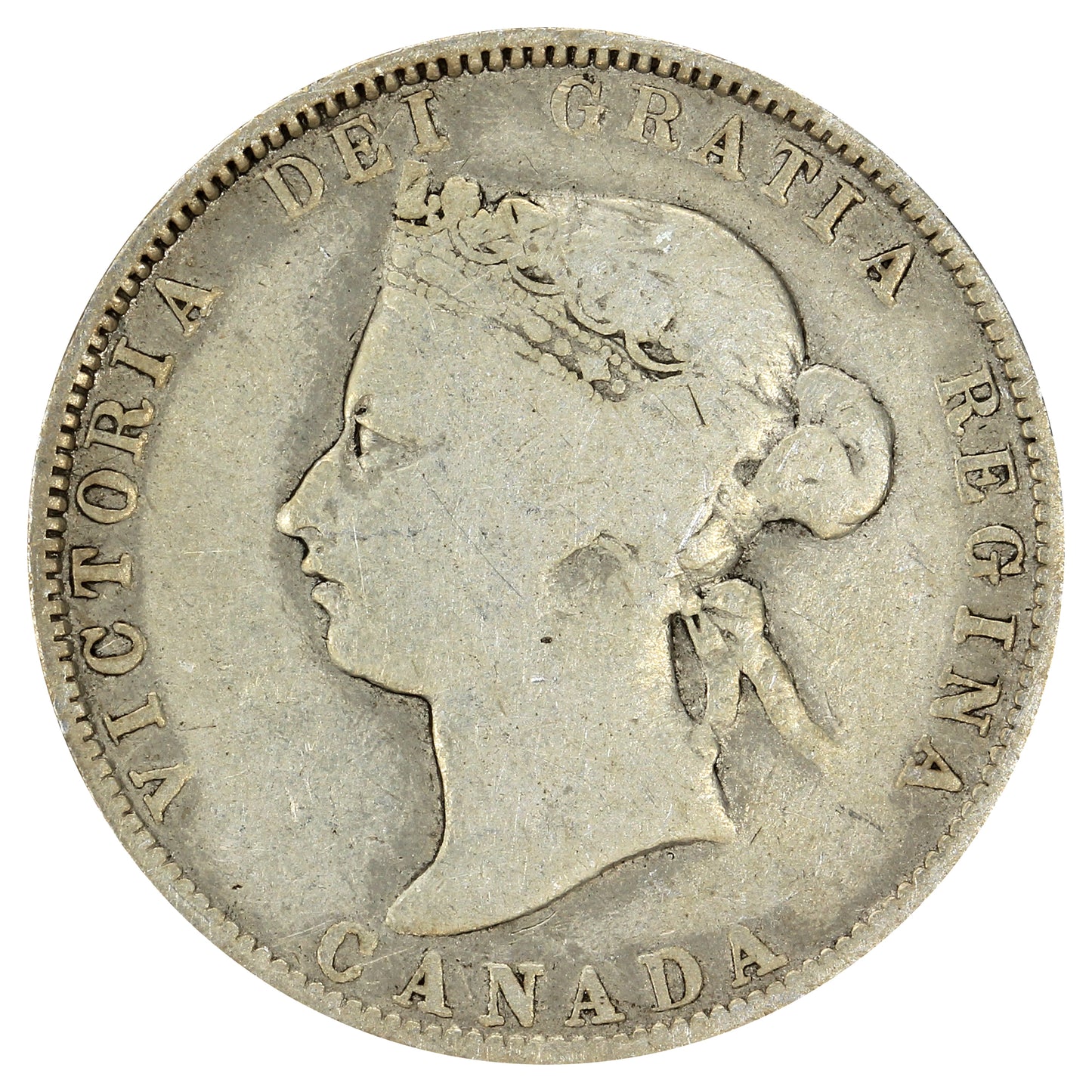 1874H Canada 25-cents Very Good (VG8)
