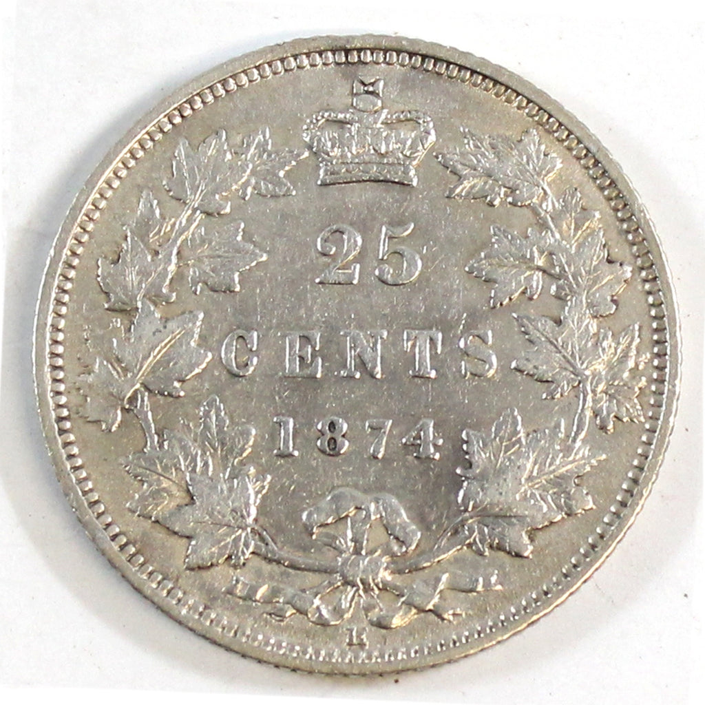1874H Canada 25-cents VF-EF (VF30) $