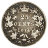 1874H Canada 25-cents VG-F (VG10)