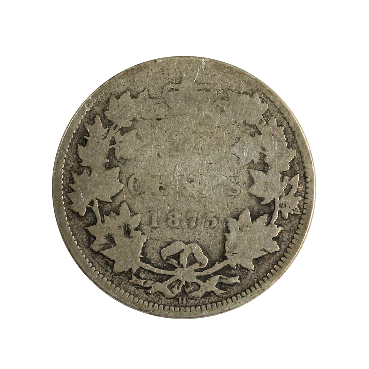 1875H Canada 25-cents About Good (AG3) $