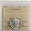 1937 Canada 25-cents ICCS Certified MS65 (XZL 259)
