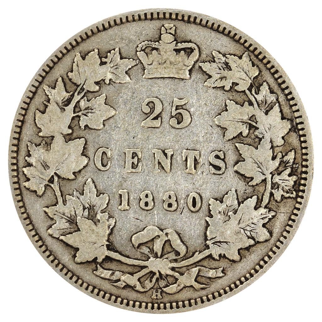 1880H Narrow 0 Canada 25-cents Good (G4)