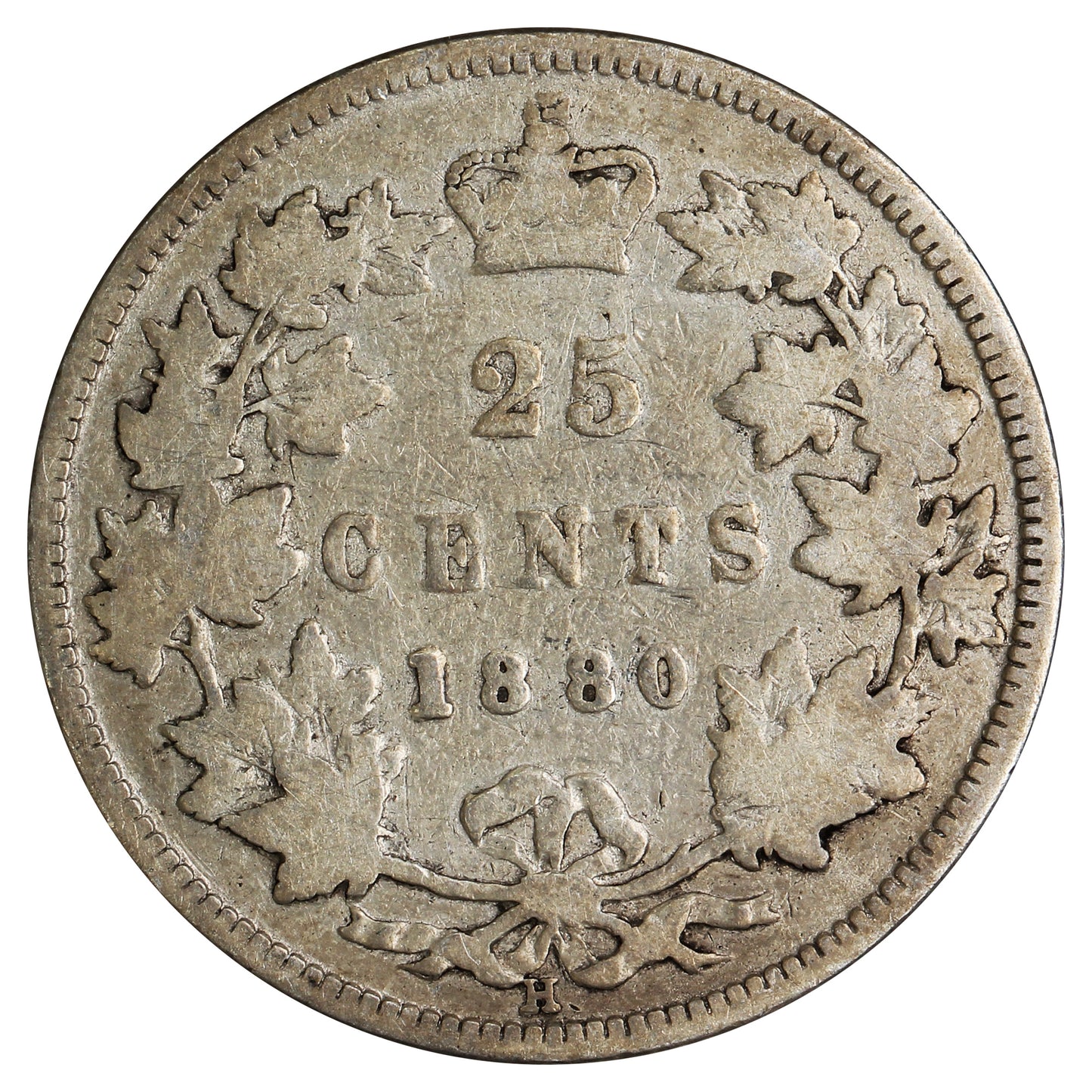 1880H Narrow 0 Canada 25-cents G-VG (G6) $
