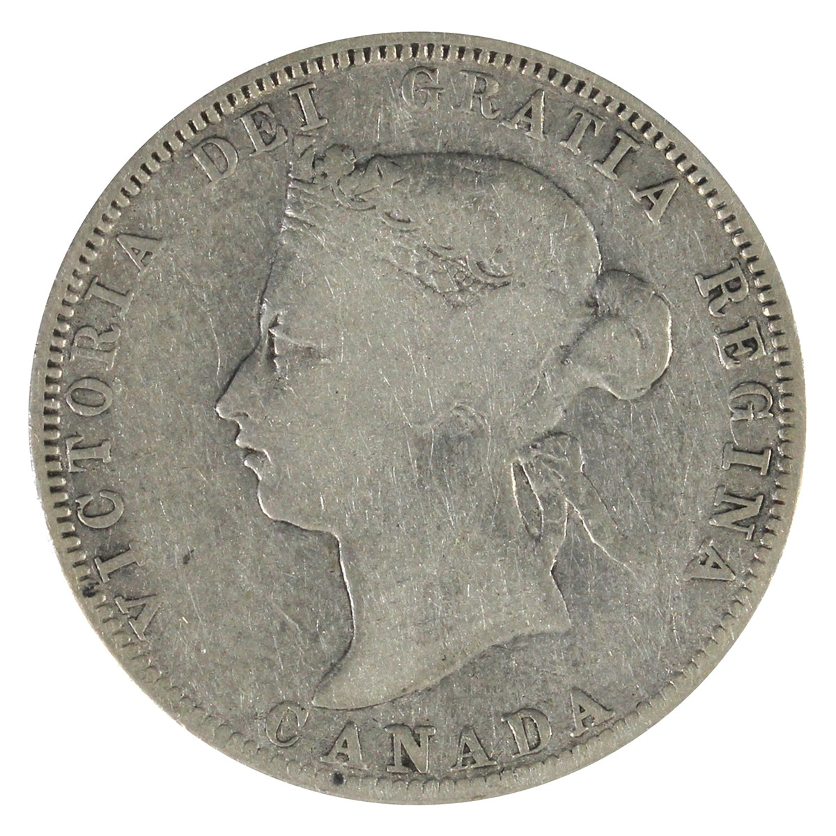 1880H Narrow 0 Canada 25-cents Very Good (VG8) $