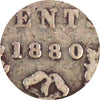 1880H Narrow 0 Over Wide 0 Canada 25-cents Good (G4) $