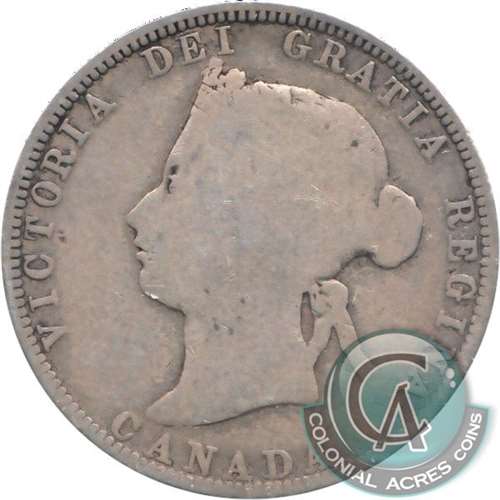 1880H Wide 0 Canada 25-cents About Good (AG-3) $