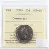 2000 Community Canada 25-cents ICCS Certified MS65