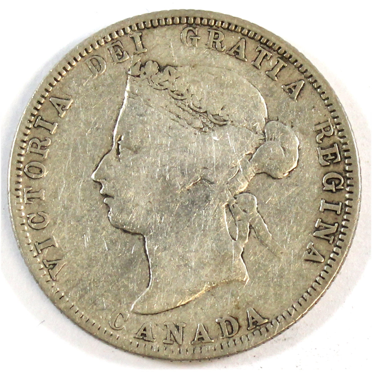 1880H Wide 0 Canada 25-cents VG-F (VG-10) $